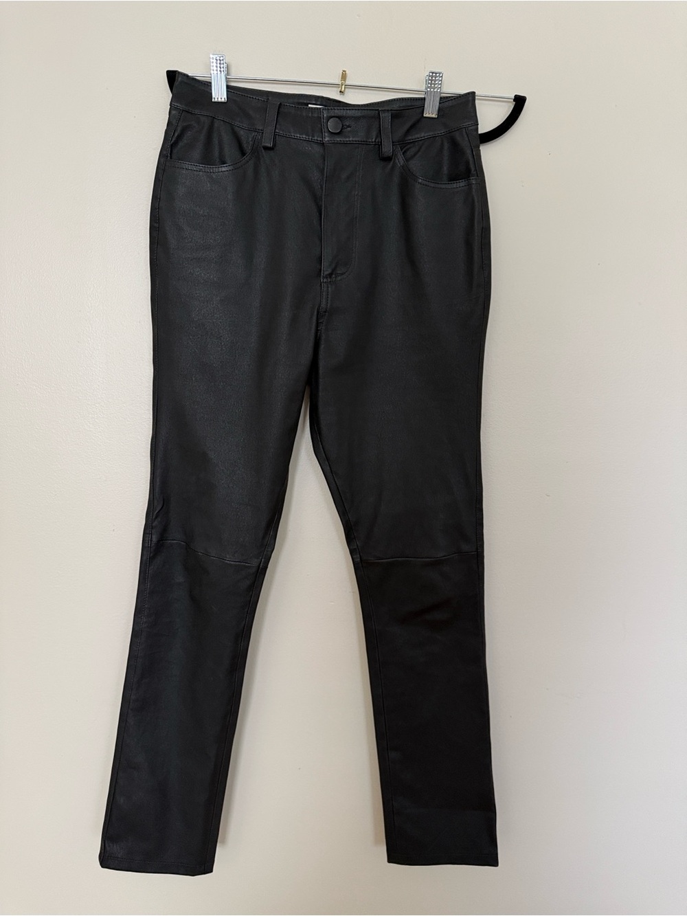 Renggli Lamb Leather Pants Skinny Leg Womens Size 25